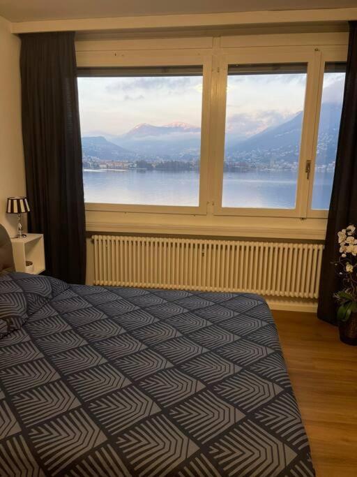 Apartamento Alloggio Con Favolosa Vista Lago Lugano Paradiso Exterior foto